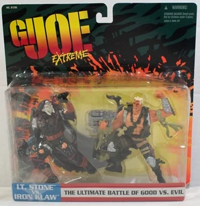 Lt Stone vs Iron Klaw Action Figures Set GI Joe Extreme Good vs Evil Kenner 1995 - Picture 1 of 2