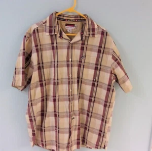 Ecko Unltd Herren Hemd Braun Rot Kariert Größe XL Kurzarm Kragen Button Down - Bild 1 von 5