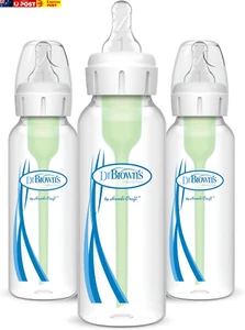 Standard Neck Feeding Bottle Options with Level 1 Teat, White, 250 Ml, 3 Pack - Picture 1 of 7
