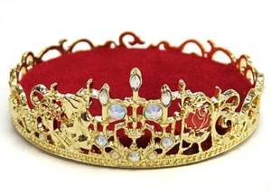 Disney Store Japan Die Schöne und das Biest Diadem Krone Schmuck Tablett Ring Kissen - Bild 1 von 9