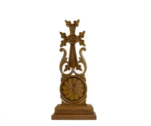 Light brown Wooden "KHACHKAR" Cross for Desk best Armenian gift souvenir - Picture 1 of 4