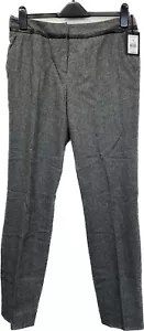 NEW Jaeger Grey Black Mix Wool Blend Trousers Size 12 RRP £180 Smart Work - Picture 1 of 16