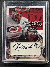 2003-04 In the Game Ultimate Gold Autograph #43 Kevin Weekes AUTO 27/35