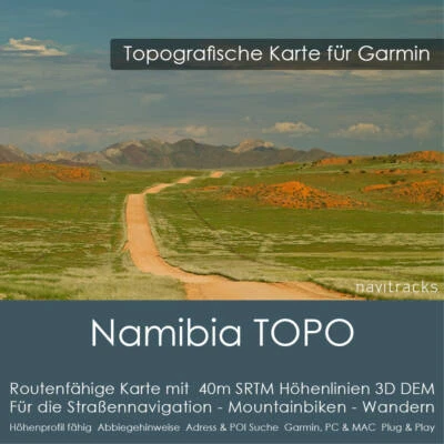 Namibia Topo GPS Karte Garmin 4GB microSD Navigationsgeräte, PC & MAC - Bild 1 von 4