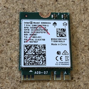 Intel 9260NGW OEM WiFi 5 Bluetooth 5.1 WLAN Card - HP L16647-006 Lenovo 01AX769 - Afbeelding 1 van 3