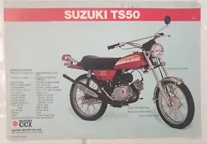 1970s SUZUKI TS50 Motorcycle Original Sales Leaflet - Bild 1 von 1