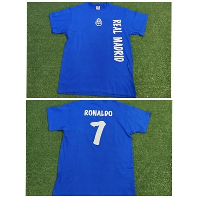 Camiseta de fútbol para hombre Real Madrid #7 Ronaldo Legend 100 % algodón. Nuevo Foto 1 de 4