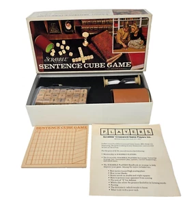Vintage 1971 Scrabble Sentence Cube Game Selchow & Righter Wood Cubes COMPLETE - Picture 1 of 7