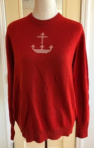 JAEGER LONDON Pullover Sweater Medium Nautical Red Women's - Picture 1 of 11