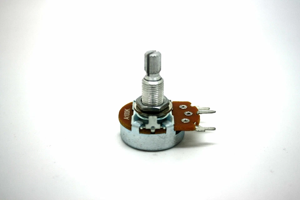 ALPHA POTENTIOMETER 100K A100K 24mm AUDIO ORIGINAL MARSHALL AMPLIFIER PC MOUNT - Image 1 of 1