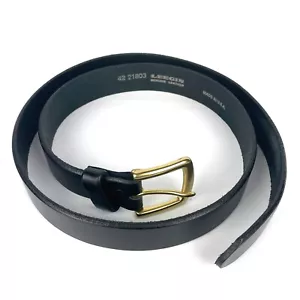 LEEGIN Herren Schwarz Leder Gürtel Gr. 42 Schwarz Breite 1-1/4" Freizeit Elegant Cinturón - Bild 1 von 12