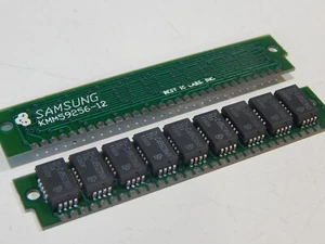 KMM59256-12 SAMSUNG 256Kx9 DRAM SIMM MEMORY MODULES 30 PIN IC - LOT OF 2 IC'S - Picture 1 of 1