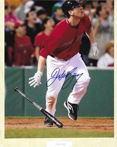 Jason Bay Boston Red Sox Signed Autographed 8x10 photo & 3 Signed Trading Cards - Picture 1 of 2