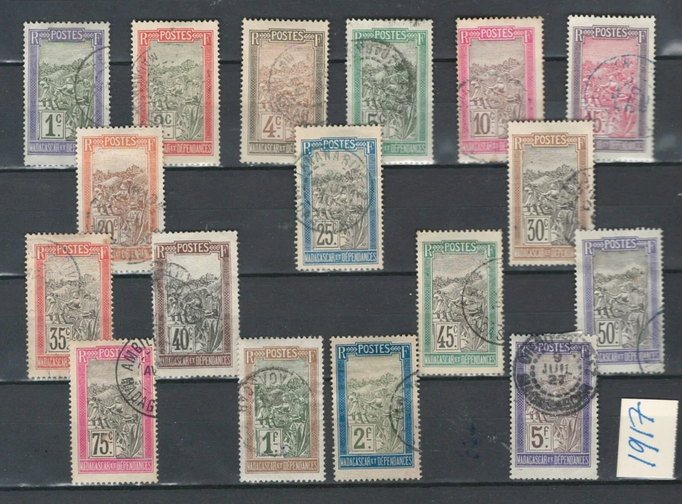 МАДАГАСКАР ФРАНЦУЗСКИЕ КОЛОНИИ АФРИКА КЛАССИЧЕСКИЙ ПОЛНЫЙ Б/У НАБОР 1917 ЛОТ (MAD 361) - Изображение 1 из 1