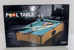 Mini Tabletop Pool Table Game 13.75"x9"x3" New - Picture 1 of 4
