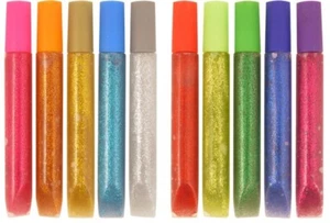 Tube of Coloured GLITTER GLUE 10ml with Spreader ARTS CRAFT - Picture 1 of 1