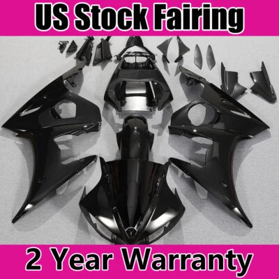 Black Fairing Kit For Yamaha YZF R6S 2006-2009 / R6 2003-2004 ABS Body Frame - Imagem 1 de 2