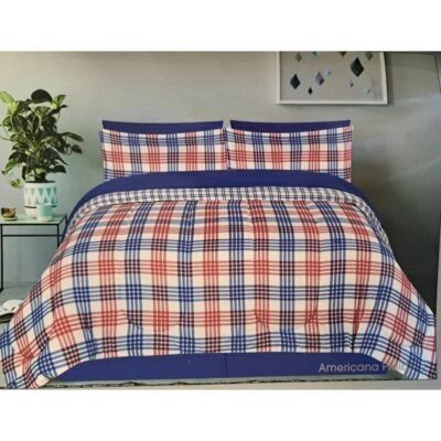 Conjunto de edredom 8 peças - King - xadrez americana - Imagem 1 de 4