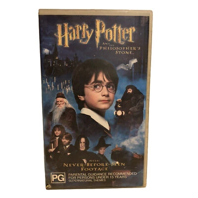 Vintage Vhs Harry Potter And The Philosophers Stone Tape Warner Bros Pg Movie - Image 1 of 4