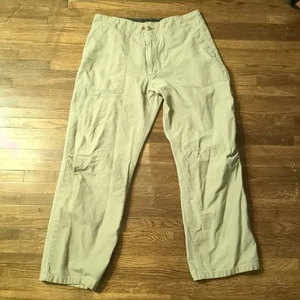RARE GRAIL Independent Trucks Khaki Skater Pants Crazy Details - Tag 34 Meas 33 - Bild 1 von 13