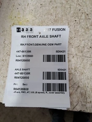 Eje lateral pasajero Rh/Cv eje C/V 2007 Fusion Sku#4120860 Foto 1 de 4