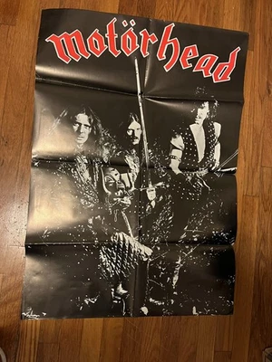 Póster plegable vintage tamaño completo Motorhead años 80 Heavy Metal Foto 1 de 4