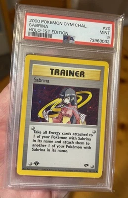 PSA 9 Sabrina Holo 20/132 Pokemon TCG Card Gym Challenge 1st Edition 2000 - Image 1 of 4