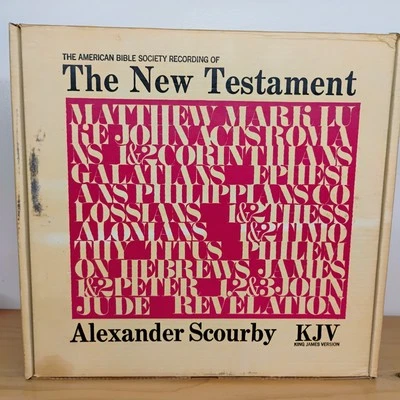 VTG Alexander Scourby American Bible Society Records KJV New Testament Box Set - Image 1 of 4