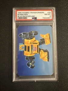 1985 Hasbro Transformers Bumblebee Blue Background PSA 8 - Picture 1 of 2