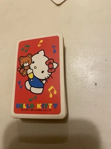 Vtg hello kitty collectible 1984 Playing Cards Mini See Pics Missing 8 Of Heart - Picture 1 of 5