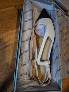 C.Paravano Freya Slingbacks Pointed Toe Flats Shoes Dress Comfort EU39 US 8.5 - Picture 1 of 3