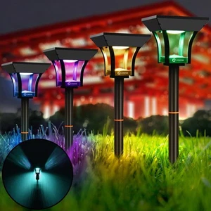 Outdoor Solar Landscape Pathway Lights with 3 Lighting Modes, IP65 Waterproof... - Picture 1 of 9