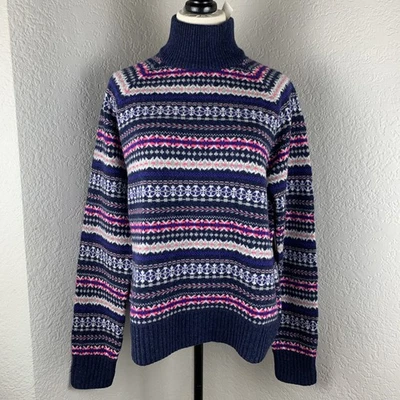 Новый с Ярлыками J. Женский зимний праздничный пуловер Crew XL Fair Isle свитер с ложным вырезом - Изображение 1 из 4