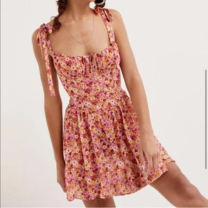 For Love & Lemons Felicia Babydoll Mini Dress Pink Floral S Fairy Y2K Cottage - Picture 1 of 11