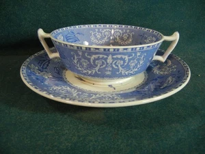 Copeland Spode Blue Camilla Cream Soup Bowl with Under Plate Set(s) - Picture 1 of 3