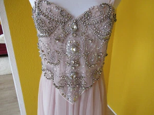 Lipsy Abendkleid, Strasssteine, Satin, Tüll,altrosa, Größe 38/M/10 - Bild 1 von 5