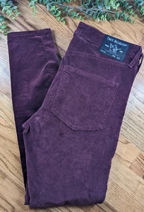 Größe 30🚨True Religion Samt strukturiert burgunder lila Hose Jennie Midrise - Bild 1 von 16