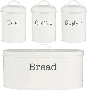 Typhoon Colonna Set of 4 Cream Storage Bins For Bread Tea Coffee Sugar 1401.925 - Picture 1 of 1