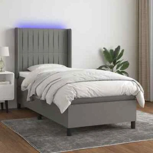 Boxspringbett mit Matratze Bett Bettgestell Einzelbett Polsterbett H4C4 - Bild 1 von 8