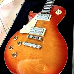 Guitarra Eléctrica Burny RLG-50 LH para Zurdos Les Paul Cherry Sunburst Usada Japón - Imagen 1 de 12