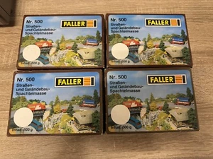 4 x Faller H0 500 Straßen und Geländebau Spachtelmasse in OVP Unbenutzt - Bild 1 von 2