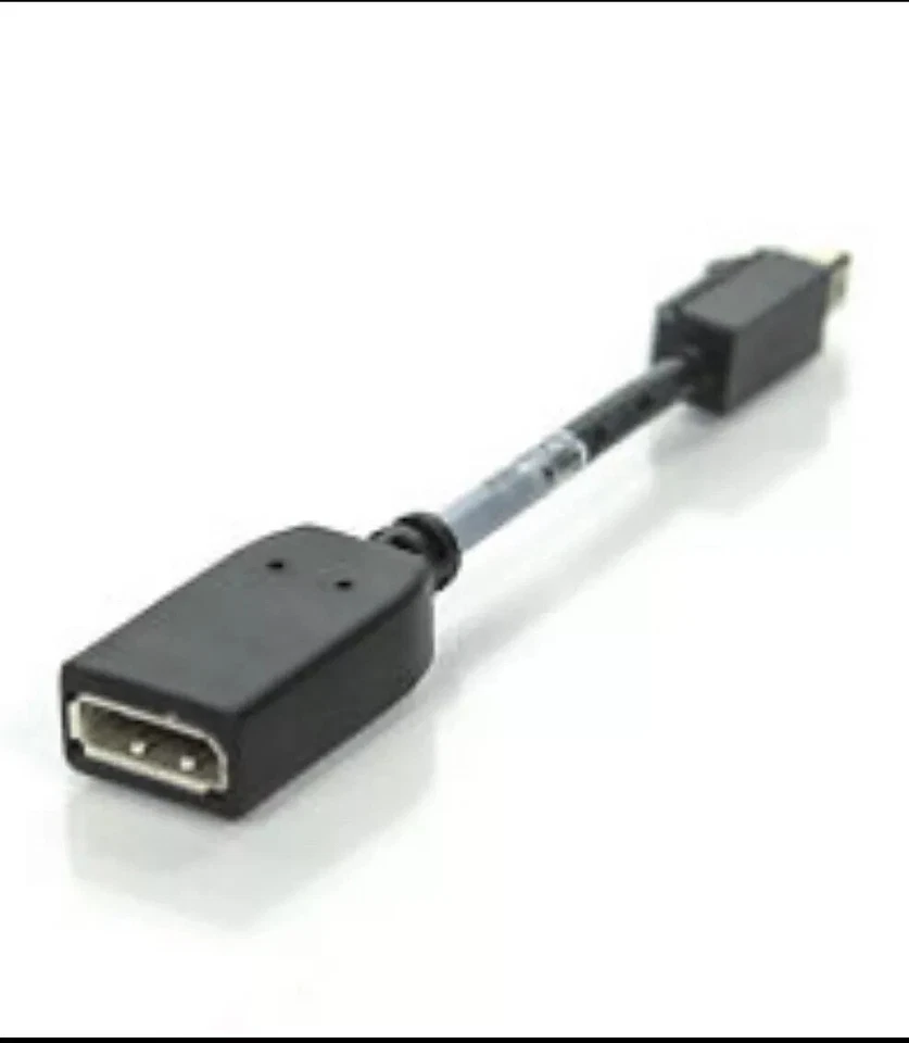 HP 703216-001 Mini DisplayPort (mDP) Male to DisplayPort (DP) Fema Adapter - Image 1 of 4