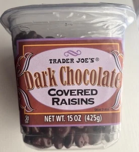 Trader Joe's Dark Chocolate Covered Raisins 15 oz - NEW GOOD THRU 11/25 - Picture 1 of 2