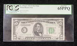 1934 $5 Philadelphia Federal Reserve Mule Note Fr#1956m-C PCGS 65 PPQ - Picture 1 of 2