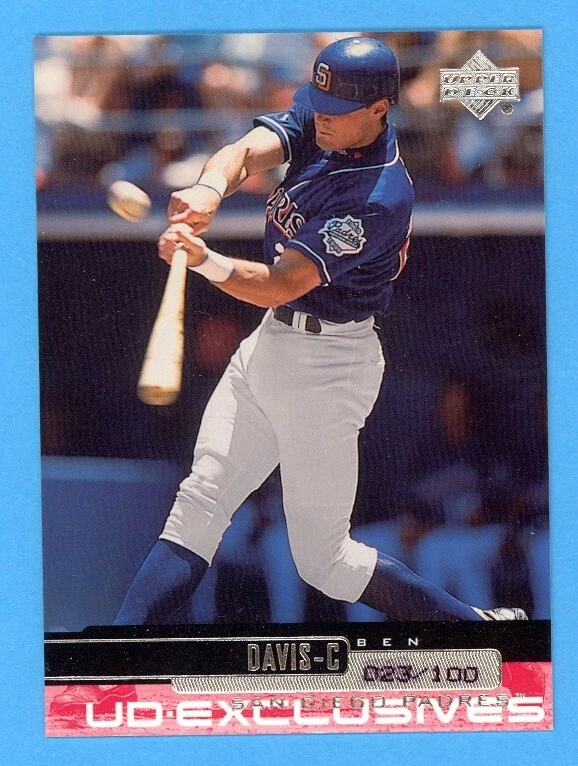 2000 Upper Deck SP Silver Exclusives #222 ~ BEN DAVIS ~ Padres ~ #'d: 023/100 - Image 1 of 2