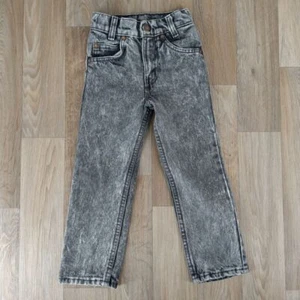 Vintage 90s Little Levi's Toddler Size 5 Black Acid Wash Cotton Jeans Snap - Picture 1 of 9