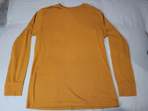 Mossimo Supply Co Shirt Mens M Athletic Fit Crew Neck Long Sleeve Yellow - Picture 1 of 3