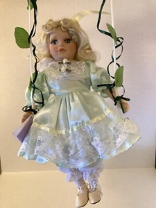 Classical Treasures Porcelain Doll by The Doll Crafter w Swing 16" - Picture 1 of 14