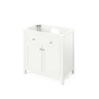 Shaker vanité simple salle de bain 36 pouces en bois blanc Chatham + tiroir à fermeture douce