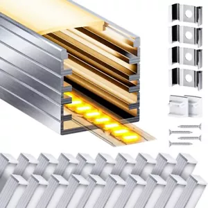 LED Aluprofil Aluminium Profile 20X2m Alu Schiene Leiste für LED-Streifen Leucht - Bild 1 von 7